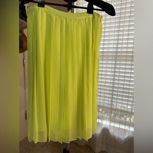 Vibrant Yellow Pleated Skirt American Eagle